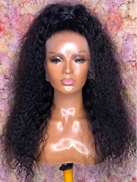 BOGO-NEW-NO DIY-Holiday slay luxury real invisible HD lace realistic natural looking curly human hair lace front wig - HD076 BOGO-NEW-NO DIY-Holiday slay luxury real invisible HD lace realistic natural looking curly human hair lace front wig - HD076