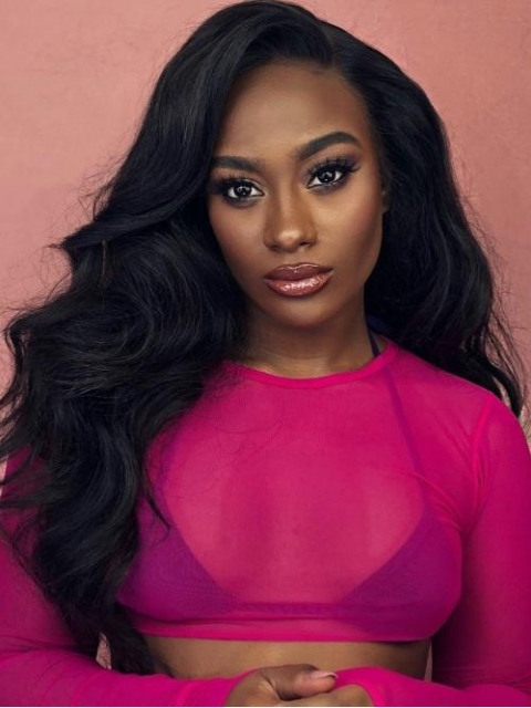 Indian virgin 6 inches deep parting preplucked human hair lace front wave wig Indian virgin 6 inches deep parting preplucked human hair lace front wave wig