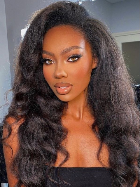 NEW NO DIY-REAL INVISIBLE HD LACE- Stunning Kinky Yaki Lace Frontal Human Hair Wig - HD906 NEW NO DIY-REAL INVISIBLE HD LACE- Stunning Kinky Yaki Lace Frontal Human Hair Wig - HD906