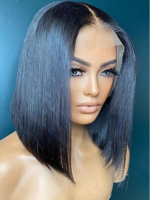 13*6 SUPER FINE INVISIBLE HD LACE-12INCHES HUMAN HAIR LACE FRONTAL BOB WIG- HD908 13*6 SUPER FINE INVISIBLE HD LACE-12INCHES HUMAN HAIR LACE FRONTAL BOB WIG- HD908