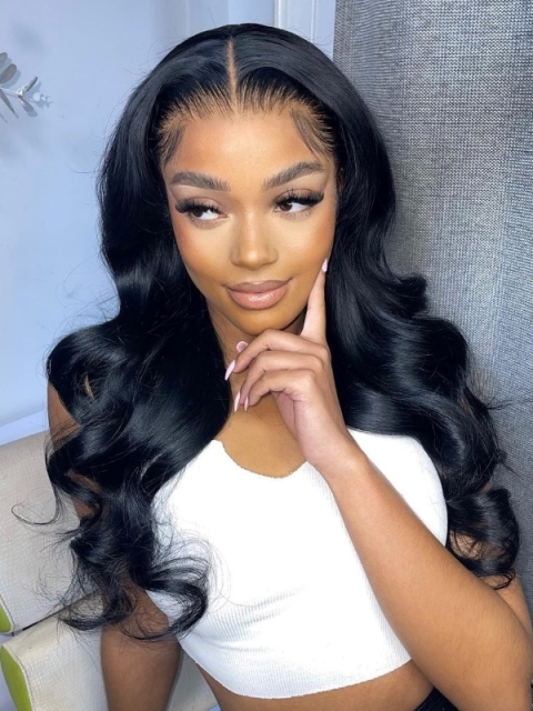 13*6 SUPER FINE INVISIBLE HD LACE-MIDDLE PART HUMAN HAIR LACE FRONTAL WIG WITH WAND CURLS- HD921 13*6 SUPER FINE INVISIBLE HD LACE-MIDDLE PART HUMAN HAIR LACE FRONTAL WIG WITH WAND CURLS- HD921