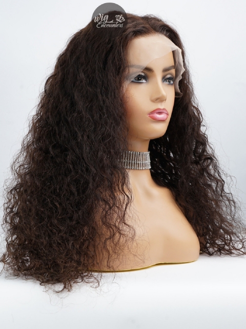 Fancy Brown Deep Wave curl Lace Front Wig-CL034 Fancy Brown Deep Wave curl Lace Front Wig-CL034