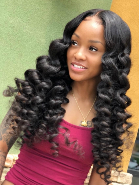 Indian virgin 6 inches deep parting preplucked human hair lace front wave wig Indian virgin 6 inches deep parting preplucked human hair lace front wave wig