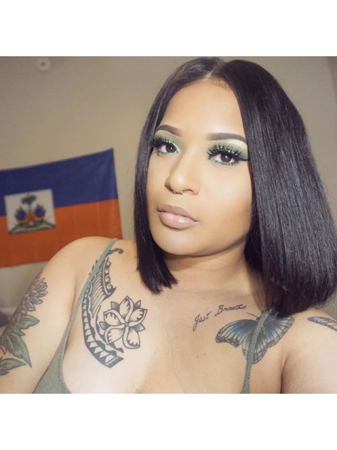 Indian remy human hair lace front sleek bob Lace front Indian remy human hair lace front sleek bob Lace front