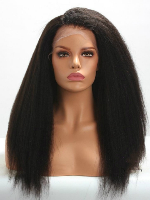 Preplucked Indian virgin 360 lace frontal human hair kinky yaki straight wig Preplucked Indian virgin 360 lace frontal human hair kinky yaki straight wig