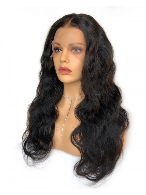 Preplucked Indian virgin 360 lace frontal human hair body wave wavy wig Preplucked Indian virgin 360 lace frontal human hair body wave wavy wig