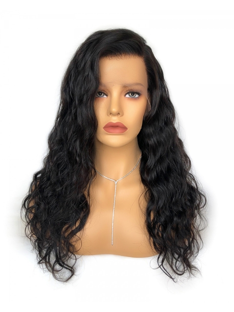 Invisible HD skin melt swiss lace 6 inches deep parting beachy wave human hair lace front wig- UPGRADED Invisible HD skin melt swiss lace 6 inches deep parting beachy wave human hair lace front wig- UPGRADED