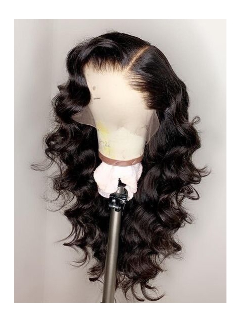 Preplucked Indian virgin 360 lace frontal human hair body wave wavy wig Preplucked Indian virgin 360 lace frontal human hair body wave wavy wig