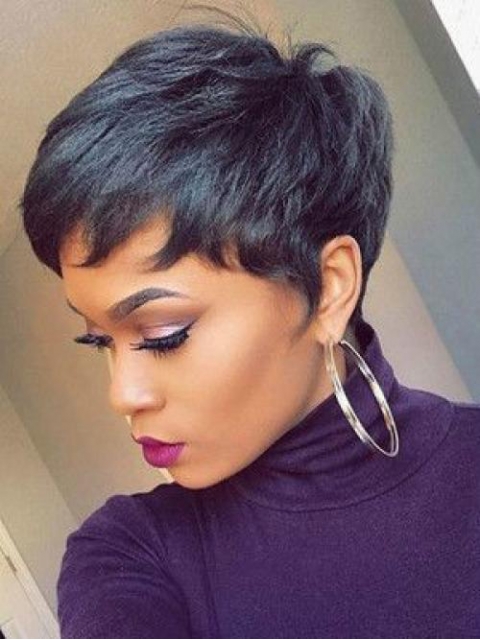 Easy affordable short pixie cut human hair wig Easy affordable short pixie cut human hair wig