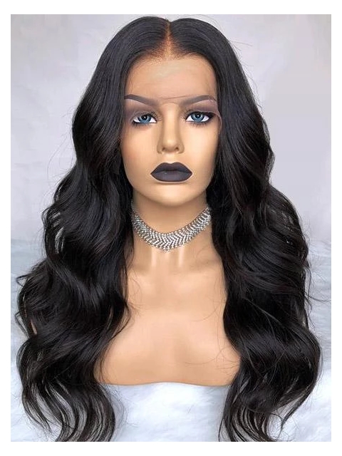 Pre-made Fake Scalp Indian Virgin Front Lace Human Hair Body Wavy Wig Pre-made Fake Scalp Indian Virgin Front Lace Human Hair Body Wavy Wig