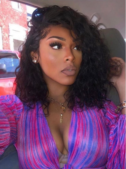 Short Human Hair Lace Front Wigs Curly Wigs For Black Women-LFB760 Short Human Hair Lace Front Wigs Curly Wigs For Black Women-LFB760