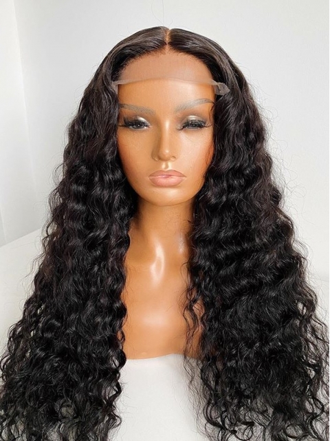 New 5×5 Invisible HD Lace Water Wave Human Hair Closure Wig-SWC011 New 5×5 Invisible HD Lace Water Wave Human Hair Closure Wig-SWC011