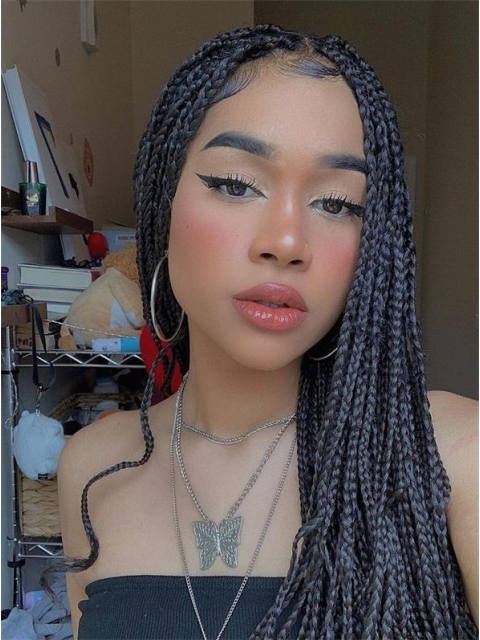 Lace Front Wig Long Box Braid Wig-BBW004 Lace Front Wig Long Box Braid Wig-BBW004