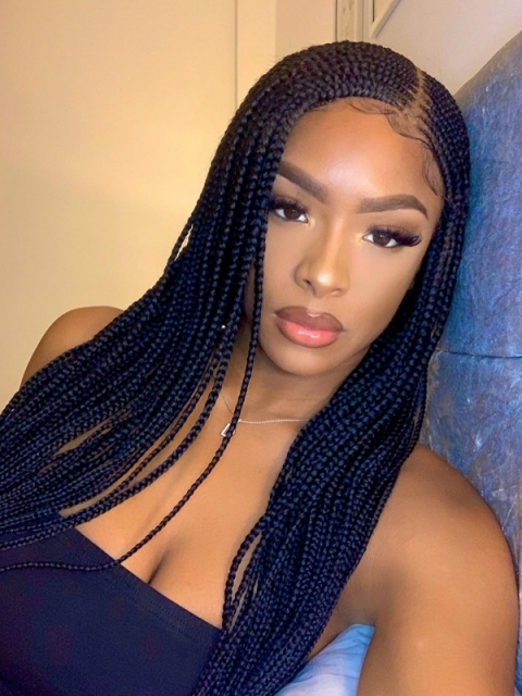 Full Lace Long Box Braided Wig-BBW001 Full Lace Long Box Braided Wig-BBW001