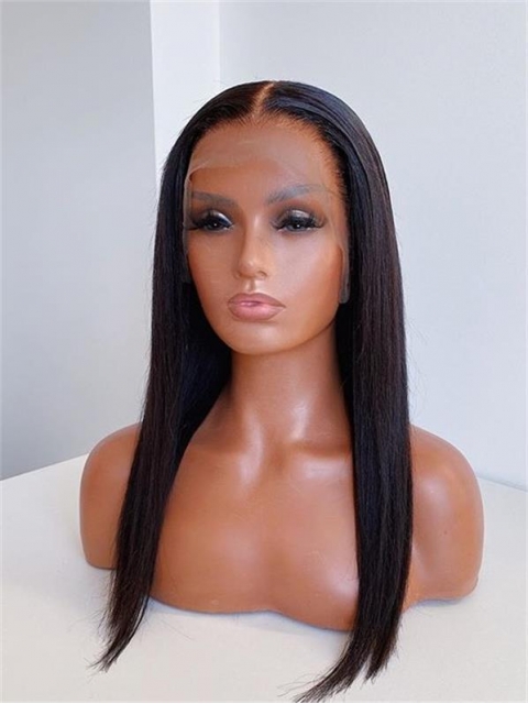 Invisible HD skin melt swiss lace 6 inches deep parting straight human hair lace front wig- UPGRADED SWL110 Invisible HD skin melt swiss lace 6 inches deep parting straight human hair lace front wig- UPGRADED SWL110