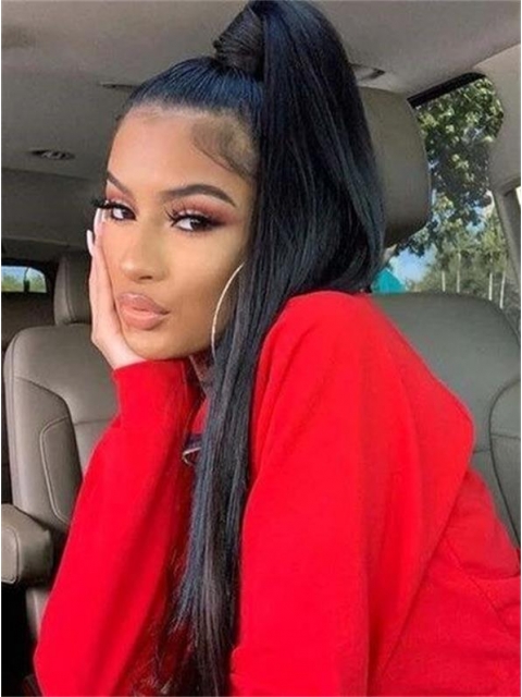 10-22 Inch Wrap Around 100% Human Hair Ponytail In Straight-WA003 10-22 Inch Wrap Around 100% Human Hair Ponytail In Straight-WA003