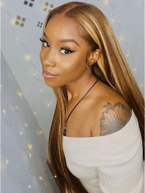 Long Island Iced Tea-New gorgeous 13*5 T-part lace frontal straight hightlight golden wig-CCW001 Long Island Iced Tea-New gorgeous 13*5 T-part lace frontal straight hightlight golden wig-CCW001