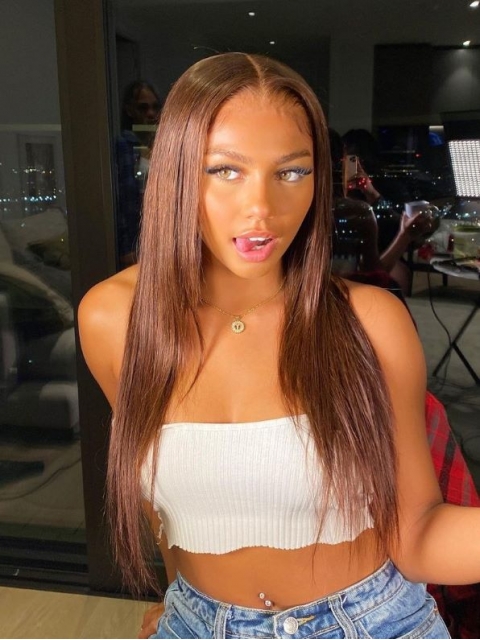 Hairstylist Collection-Manhattan-New gorgeous 13*5 T-part lace frontal brown straight wig-CCW004 Hairstylist Collection-Manhattan-New gorgeous 13*5 T-part lace frontal brown straight wig-CCW004