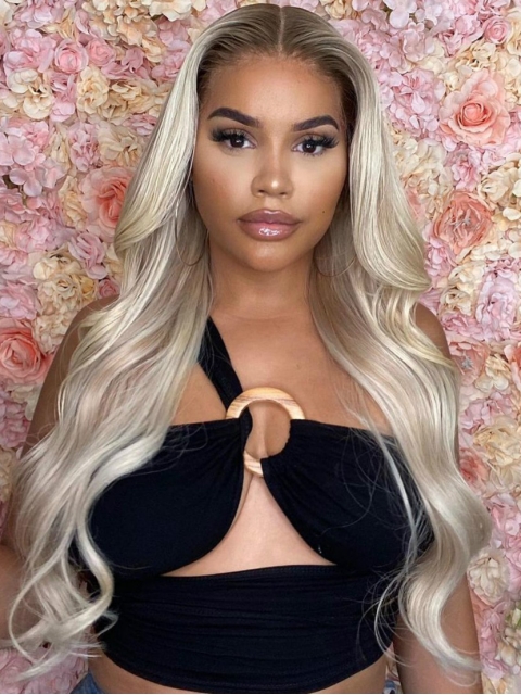 Blond bombshell T-part glueless human hair wig - tp068 Blond bombshell T-part glueless human hair wig - tp068