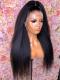 BOGO-NEW-NO DIY-Holiday slay luxury real invisible HD lace big voluminous kinky straight yaki human hair lace front wig - HD096