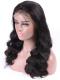 Indian virgin 6 inches deep parting preplucked body wave lace front human hair wavy wig -LFW016