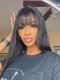 NO NEED TO HIDE LACE- MOST REALISTIC BEGINNER FRIENDLY LACE CLOSURE SILKY STRAIGHT HUMAN HAIR WIG WITH BANGS-WE812