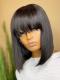 NO NEED TO HIDE LACE-MOST REALISTIC BEGINNER FRIENDLY LACE CLOSURE BOB WIG WITH BANGS-WE811