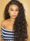 Preplucked Indian virgin 360 lace frontal human hair curly wig -WE064