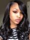 10-22 inches Natural Black Lace Front Wig with Wnad Curls-LW044