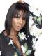 Rihanna inspired indian remy lace front wig with bang - LFB006