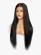 Invisible HD skin melt swiss lace deep parting straight human hair full lace wig