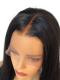 Invisible HD skin melt swiss lace deep parting straight human hair full lace wig