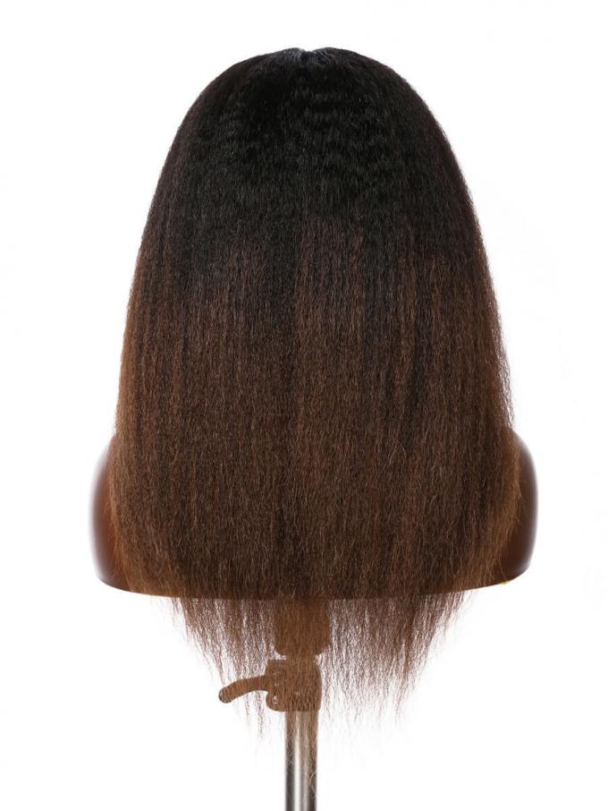 LYDIA--BEGINNERS’WIG COLLECTION - 10-MIN LACE WIG-OMBRE KINKY STRAIGHT-LACE CLOSURE WIG