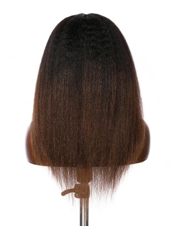 LYDIA--BEGINNERS’WIG COLLECTION - 10-MIN LACE WIG-OMBRE KINKY STRAIGHT-LACE CLOSURE WIG