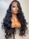 10-22 inches Human Hair Natural Black Body Wave Lace Front Wig-LW144