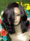 Indian virgin 6 inches deep parting preplucked human hair lace front wig with wand curls-LFS015