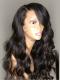 18 inches straight 360 lace frontal Mongolian virgin human hair wig with wand curls- WE020
