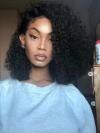14 inches 180% density indian remy human hair curly bob-WE007