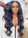 New&Upgraded 5×5 Invisible Real HD Lace Closure Gorgeous Long Body Wave Human Hair Wig-SWC061