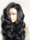 18 inches straight 360 lace frontal Mongolian virgin human hair wig with wand curls- WE020