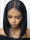 Easy affordable 12 inch middle part human hair wig