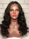 Indian virgin preplucked human hair wavy full lace wig middle part -FL019