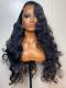 10-22 inches Human Hair Natural Black Body Wave Lace Front Wig-LW144