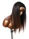 HANAN-BEGINNERS’WIG COLLECTION - 10-MIN LACE WIG-OMBRE STRAIGHT-LACE CLOSURE WIG