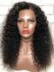 Indian virgin 6 inches deep parting preplucked human hair lace front curly wig-LFC009