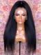 BOGO-NEW-NO DIY-Holiday slay luxury real invisible HD lace big voluminous kinky straight yaki human hair lace front wig - HD096