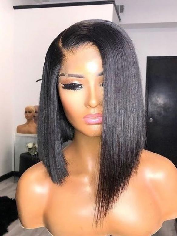Asymmetrical Bob-MOST REALISTIC BEGINNER FRIENDLY BOB HUMAN HAIR WIG-WE805
