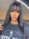 NO NEED TO HIDE LACE- MOST REALISTIC BEGINNER FRIENDLY LACE CLOSURE SILKY STRAIGHT HUMAN HAIR WIG WITH BANGS-WE812