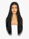 Invisible HD skin melt swiss lace deep parting straight human hair full lace wig