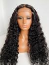 New 5×5 Invisible HD Lace Water Wave Human Hair Closure Wig-SWC011